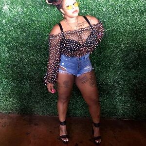 Distressed Denim Women Shorts